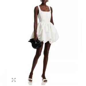 Corset Bubble Hem White Mini Bridal Event Dress